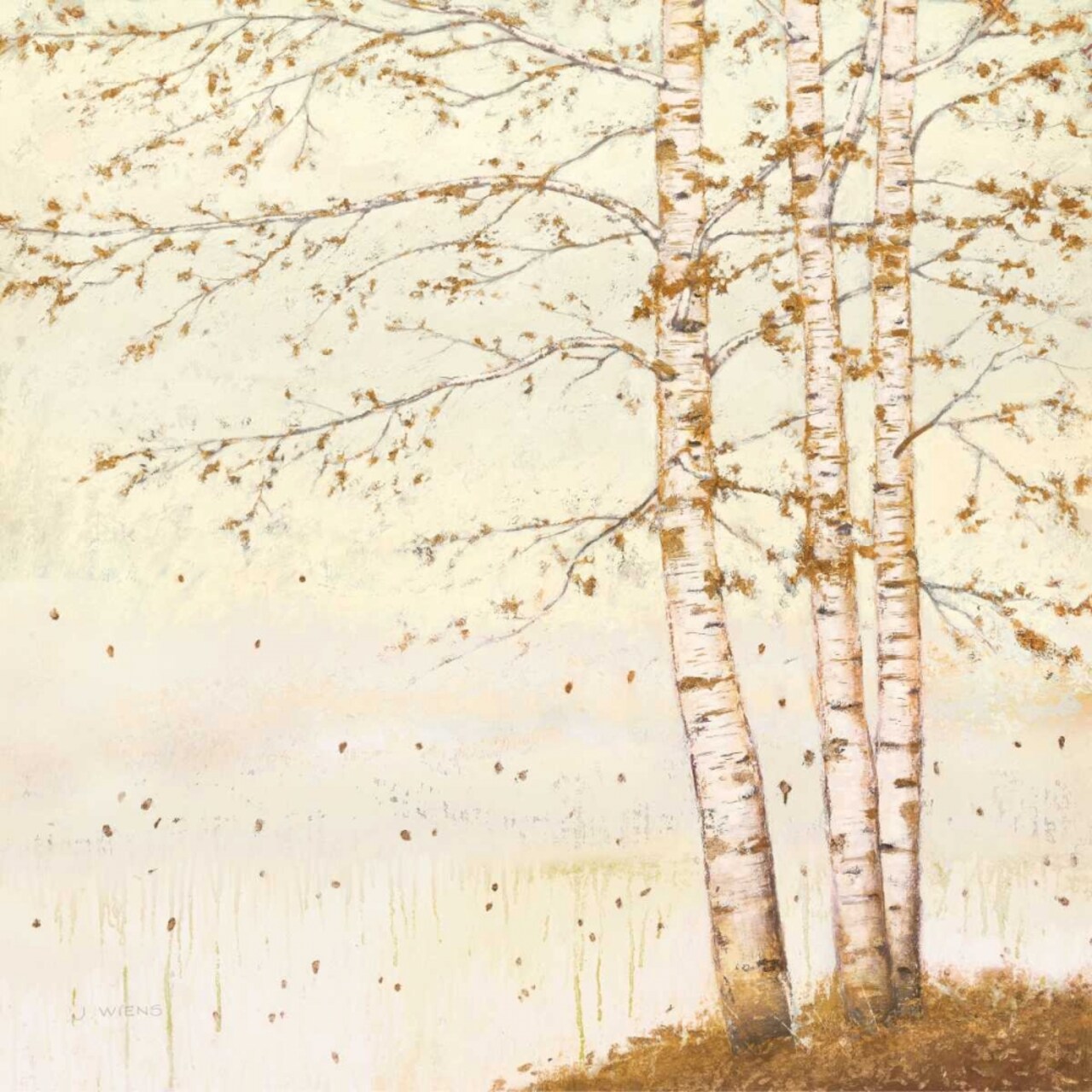 Golden Birch II Off White Poster Print by James Wiens - Item # VARPDX28715